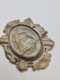 Veludført originalt askebæger med motiv af Bismarck fra tiden omkring 1870