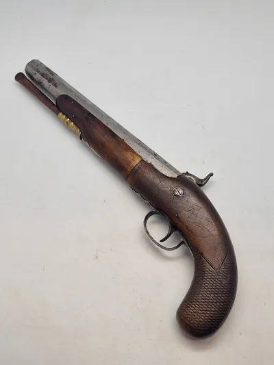 Original Engelsk 1800 tals perkusions pistol (forlader)