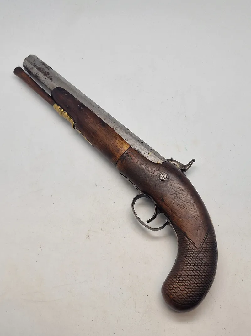 Original Engelsk 1800 tals perkusions pistol (forlader)