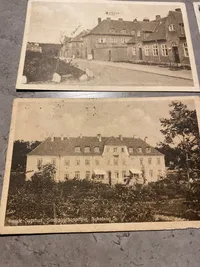Samling fotos/postkort fra Sindsygehospitalet i Nykøbing Sjælland