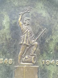 Original plakette med den tapre landsoldat 1848-1948