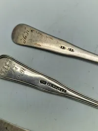 Samling sølvbestik - vægt 191,6 gr