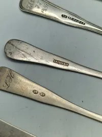 Samling sølvbestik - vægt 191,6 gr