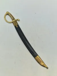 Original miniature livgarde sabel - givet som gavet til dem som har arbejdet med indkøb af disse
