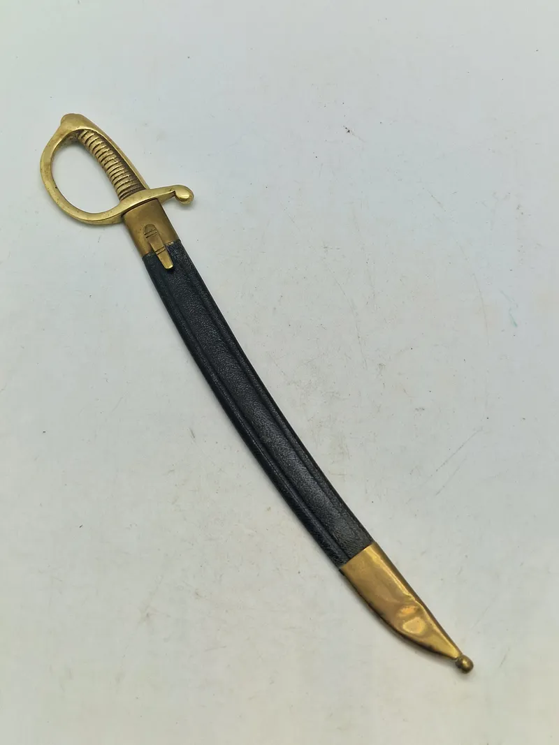 Original miniature livgarde sabel - givet som gavet til dem som har arbejdet med indkøb af disse
