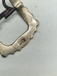 Originalt 1700 tals sølv bælte spænde