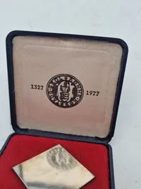Sølv jubilæums mønt Rønne 1327-1977 - sølv