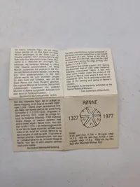 Sølv jubilæums mønt Rønne 1327-1977 - sølv
