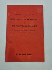 Original folder - Reglement for fodfolket -Rekylgevær kompagniet - 1945