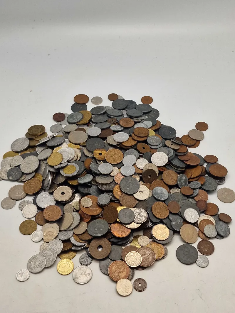 Stor samling blandede mønter 3.5 kg
