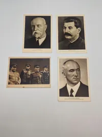 Samling originale postkort med statsoverhoveder