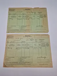 2 originale tyske Abmeldung - ww2