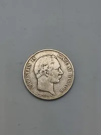 Original dansk 2 krone af sølv - 1875
