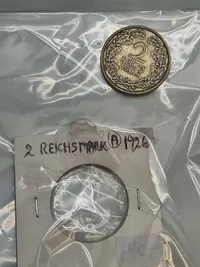 Original 2 Reichmark af sølv - 1926