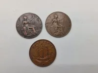 Samling mønter, Irland, England og Australien alle fra før 1945