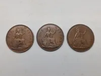 Samling mønter, Irland, England og Australien alle fra før 1945