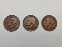 Samling mønter, Irland, England og Australien alle fra før 1945