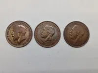 Samling mønter, Irland, England og Australien alle fra før 1945