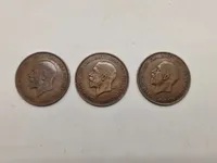 Samling mønter, Irland, England og Australien alle fra før 1945