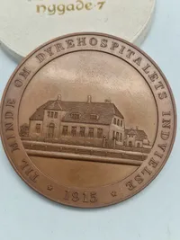 Original mønt fra Foreningen til dyrenes beskyttelse i Danmark - 1875
