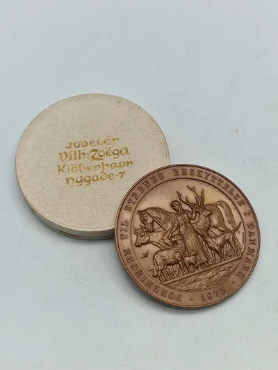 Original mønt fra Foreningen til dyrenes beskyttelse i Danmark - 1875