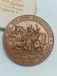 Original mønt fra Foreningen til dyrenes beskyttelse i Danmark - 1875