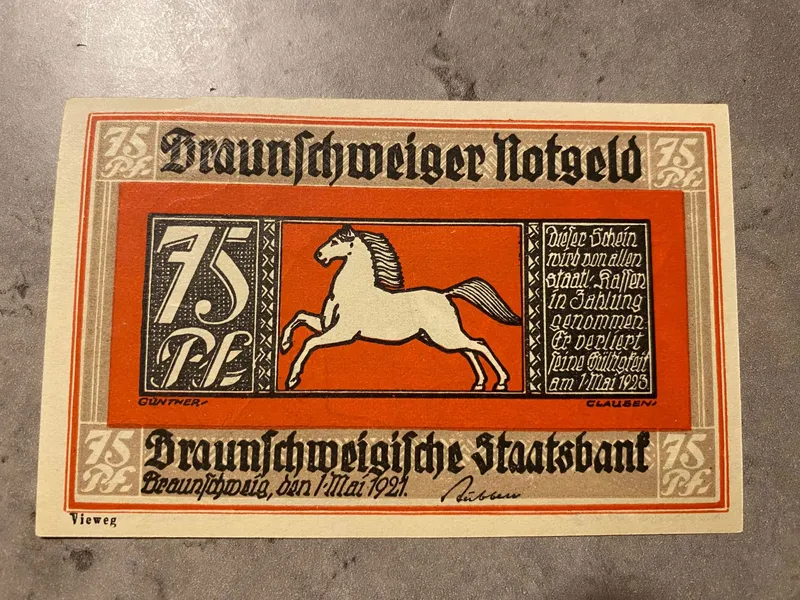 Original tysk Notgeld pengeseddel