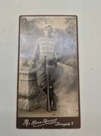 Samling originale danske militære visitkort fotos