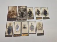 Samling originale danske militære visitkort fotos