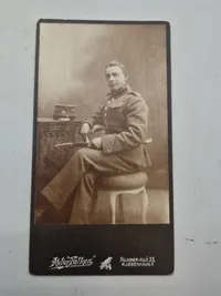 Samling originale danske militære visitkort fotos