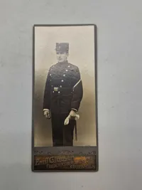 Samling originale danske militære visitkort fotos
