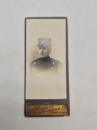 Samling originale danske militære visitkort fotos