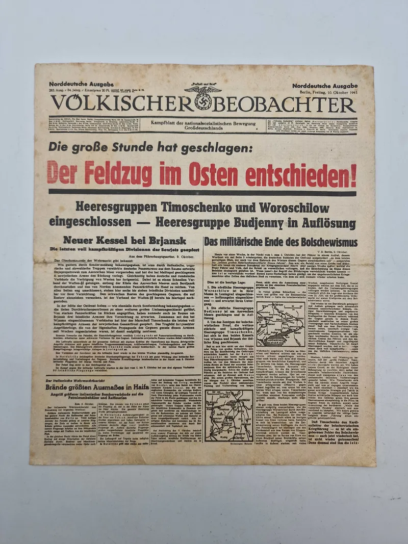 Original tysk avis - ww2 Sort propaganda lavet i London