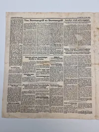 Original tysk avis - ww2 Sort propaganda lavet i London