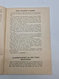 Originalt dansk hæfte - Rene folk med rene hænder - omhandlende bl.a. Fritz Clausen
