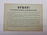 Originalt Oprop - Nedkastet over bl.a. Danmark 9 april 1940