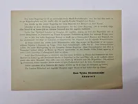 Originalt Oprop - Nedkastet over bl.a. Danmark 9 april 1940