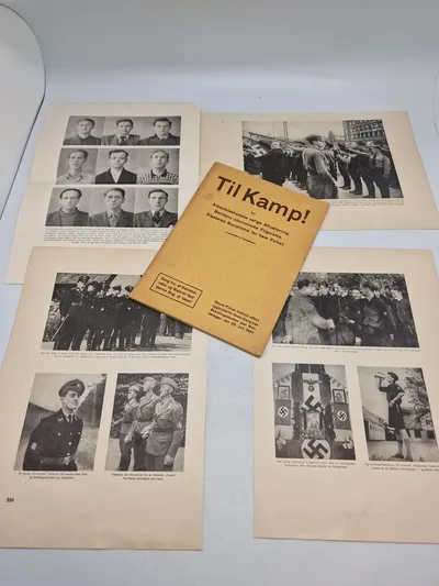 Originalt dansk ww2 lot bl.a. med dansk nazistisk propaganda hæfte