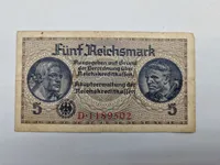 Samling tyske ww2 pengesedler - originale