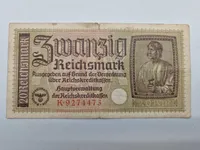 Samling tyske ww2 pengesedler - originale