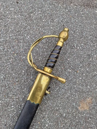 Original Dansk Hestegardepallask M/1828 med sjælden skede