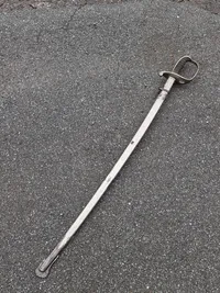 Original Dansk 1858/96 officers sabel med mærke fra skyde skolen