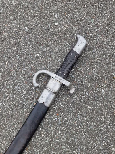 Original Dansk Remmington 1867 bajonet med skede