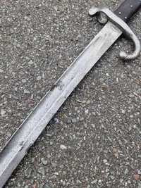 Original Dansk Remmington 1867 bajonet med skede