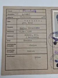 Originalt tysk kennkarte