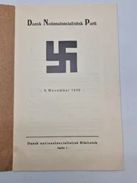 Sjældent originalt DNSAP program - tidligt  1930