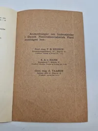 Sjældent originalt DNSAP program - tidligt  1930