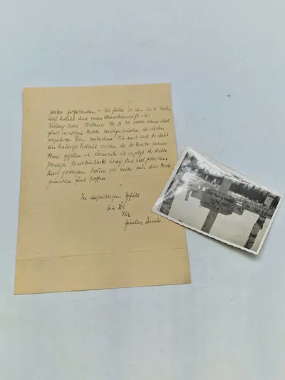 Originalt Brev til Familen om Falden soldat 1944