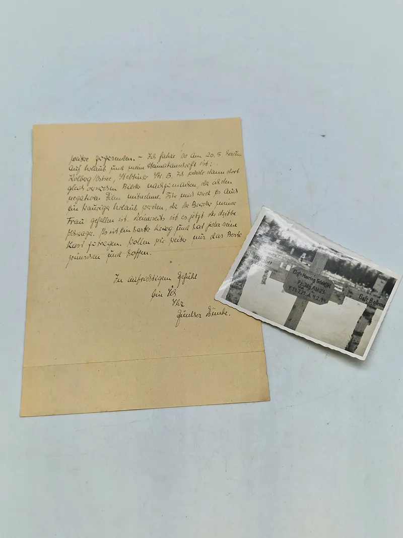 Originalt Brev til Familen om Falden soldat 1944