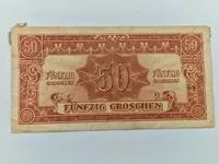 Samling originale militære pengesedler